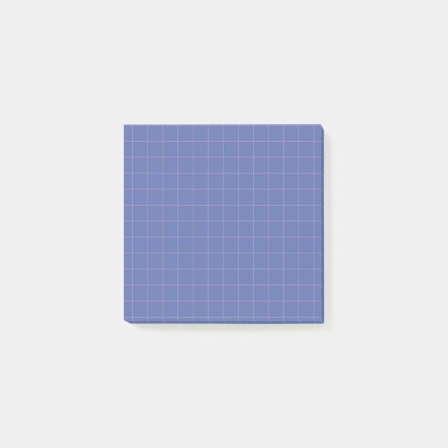 Elegant, blå, Mönster-formad rutnätsdesign Post-it Block (Framsida)