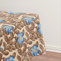 Elegant blå och beige blomsterdesign