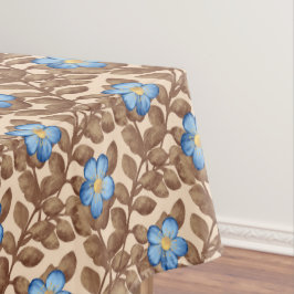 Elegant blå och beige blomsterdesign