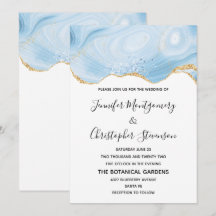 Elegant blå och guld Agat Bakgrund Bröllop