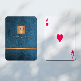 Elegant blå och guld i modern modern casinokort