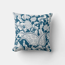 Elegant Blå och vit ananas Kudde