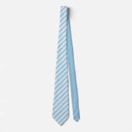 Elegant blå och vit randig mönster slips