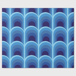 Elegant blå ombre-gradientmönster inslagningspappe presentpapper