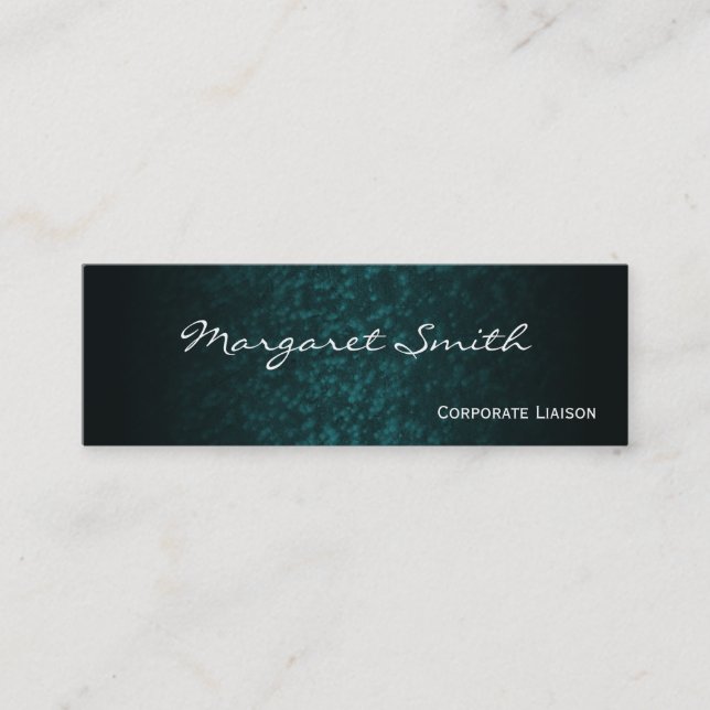 Elegant Blå Professionell, tunna Affärskort Mini Visitkort (Framsida)