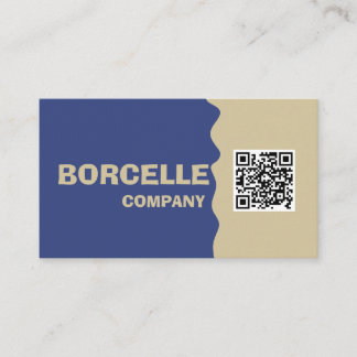Elegant Blå QR-kod Affärsbokkort Visitkort