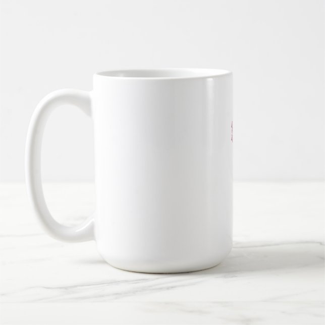 Elegant blå, rosa och vit blomsterbukett kaffemugg (Vänster)