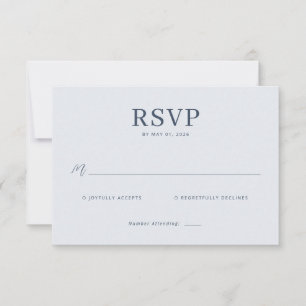 Elegant Blå RSVP-kort OSA Kort