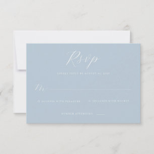 Elegant Blå RSVP-kort OSA Kort