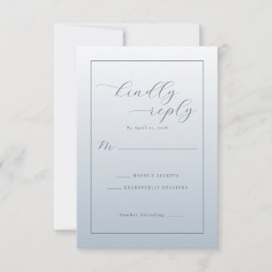 Elegant Blå RSVP-kort OSA Kort