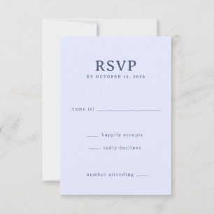 Elegant Blå RSVP-kort OSA Kort