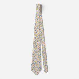 Elegant blå solros-halsduk slips