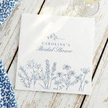 Elegant blå vinbärsblomma bröllopsdusch