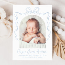 Elegant Blå Vintage Slinga Foto Födelse