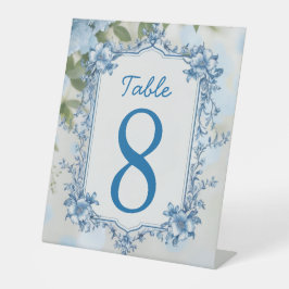 Elegant Blå & Vit Overlägg Blommor bröllop