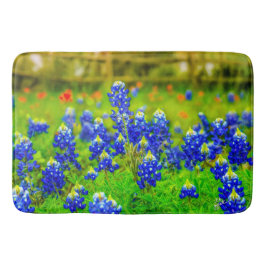 Elegant Blåa blommor Texas Bluebonnets Modern Badrumsmatta