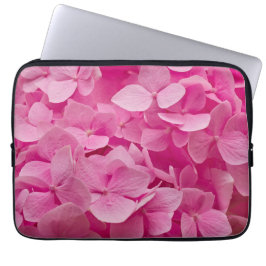 Elegant Blåande Rosa Hydrangea Flower Photo Laptop Fodral
