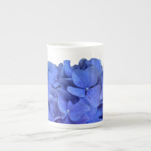 Elegant Blåblåvingade blommigtar Benporslin Mugg