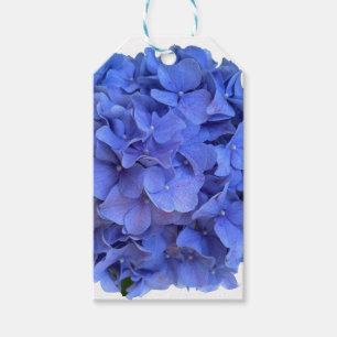 Elegant Blåblåvingade blommigtar Presentetikett