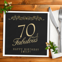 Elegant Black 70 och Fabulous 70:e födelsedagen