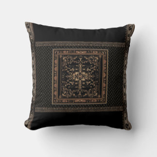 Elegant Black and Bronze Pillow Kudde