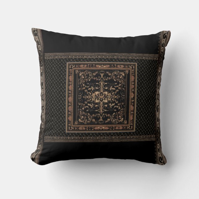 Elegant Black and Bronze Pillow Kudde (Skapare uppladdad)