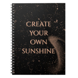 Elegant Black and Gold Aesthetic Notebook Anteckningsbok