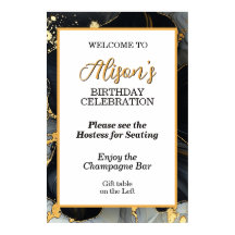 Elegant Black and Gold Floral