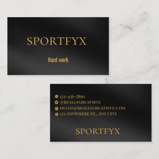 Elegant Black and Gold Minimalist Business Card |  Visitkort
