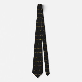 Elegant Black and gold Neck Tie Slips