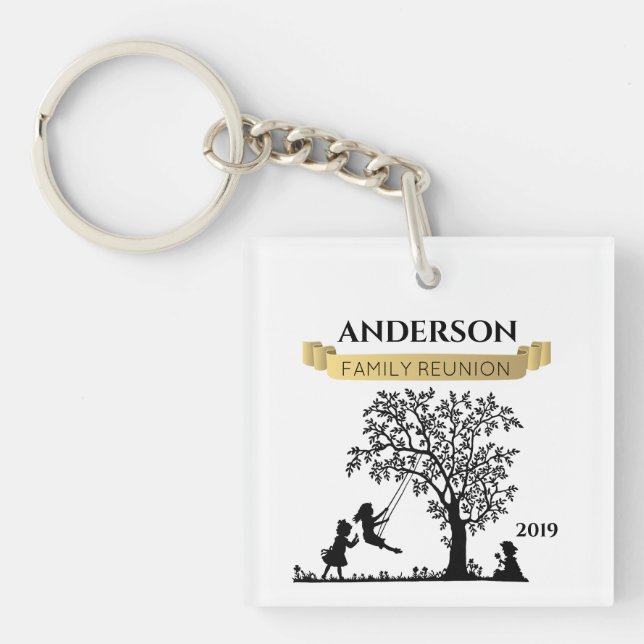 Elegant Black and Gold Personalized Family Reunion (Framsidan)