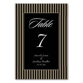 Elegant Black and Grönt Rand Bordsnummer