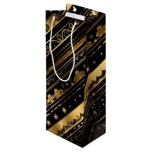 Elegant Black and Guld diagonal Rand