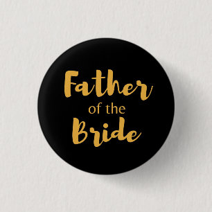 Elegant Black and Guld Far of the Bride Knapp