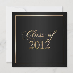 Elegant Black and Guld i 2012 års inbjudan