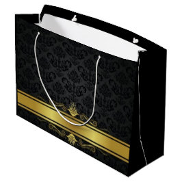 Elegant Black and Guld Large Gift Bag