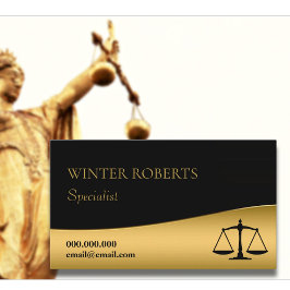 Elegant Black and guld legal professionell Visitkort