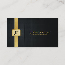Elegant Black and Guld Professionell Photograf Visitkort