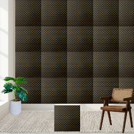 Elegant Black and Guld Star Tile Kakelplatta