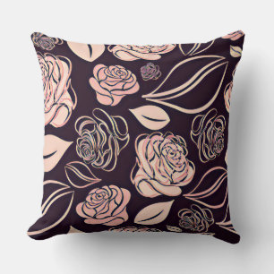 Elegant Black and Peach Ro and Löv Kudde