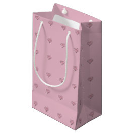 Elegant Black and Red Hearts Mönster Rosa Gift Bag