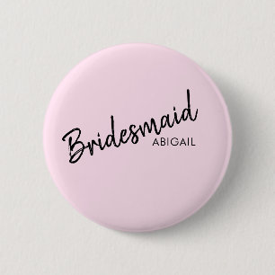 Elegant Black and Rosa Bridesmaid-knapp Knapp