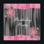 Elegant Black and Rosa Dahlia Födelsedagsfest Inbjudningar<br><div class="desc">Fin rosa och svart rosa Dahlia födelsedagsfest inbjudan. Den här eleganten ger kvinnor valfritt nummer i svartvitt, och rosa Dahlia födelsedagsfest inbjudan är enkelt att anpassa för din händelse genom att lägga till information om din händelse, typsnitt stil, typsnitt storlek & färg och ordalydelse. Observera att alla de klistermärken, kort...</div>