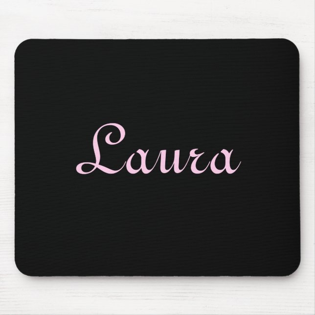 Elegant Black and Rosa Mousepad Musmatta (Framsidan)