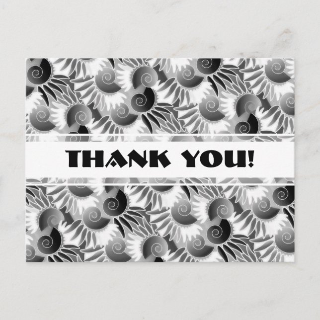 Elegant Black and White Art Deco 1920s Glamor Vykort (Framsida)