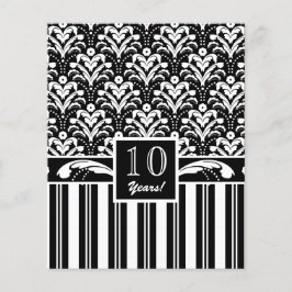 Elegant Black and White Art Deco Damask Rand