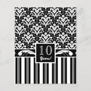 Elegant Black and White Art Deco Damask Rand