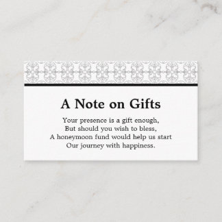 Elegant Black and White Art Deco Style Tilläggskort