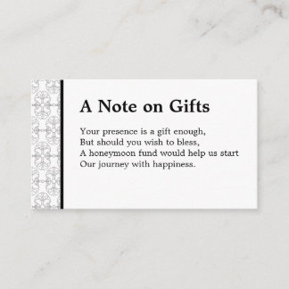 Elegant Black and White Art Deco Style Tilläggskort