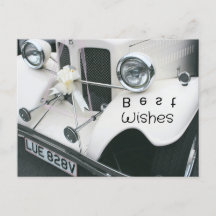 Elegant Black and White Bröllop Car